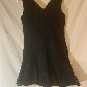 Ann Taylor Drop Waist Navy Dress Size 6 lace